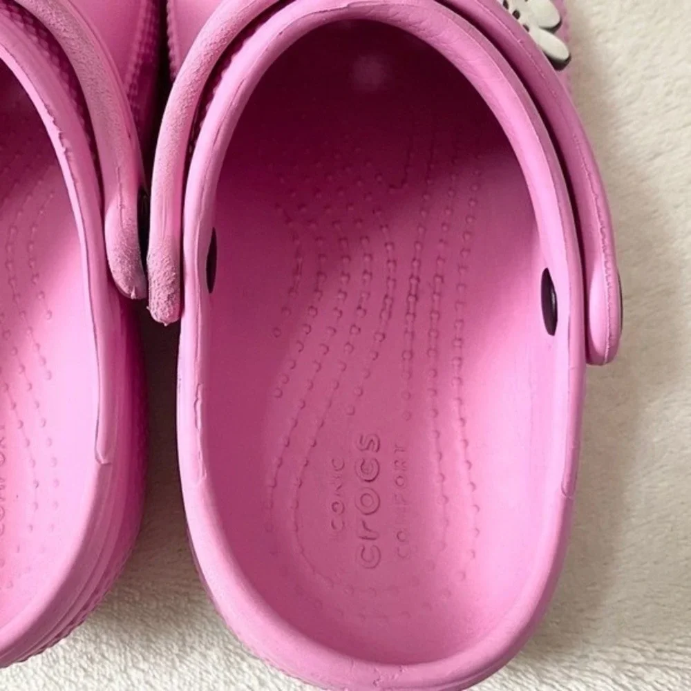 Crocs Classic Jibbitz Clog Shoes Girls‎ Size C9 Pink